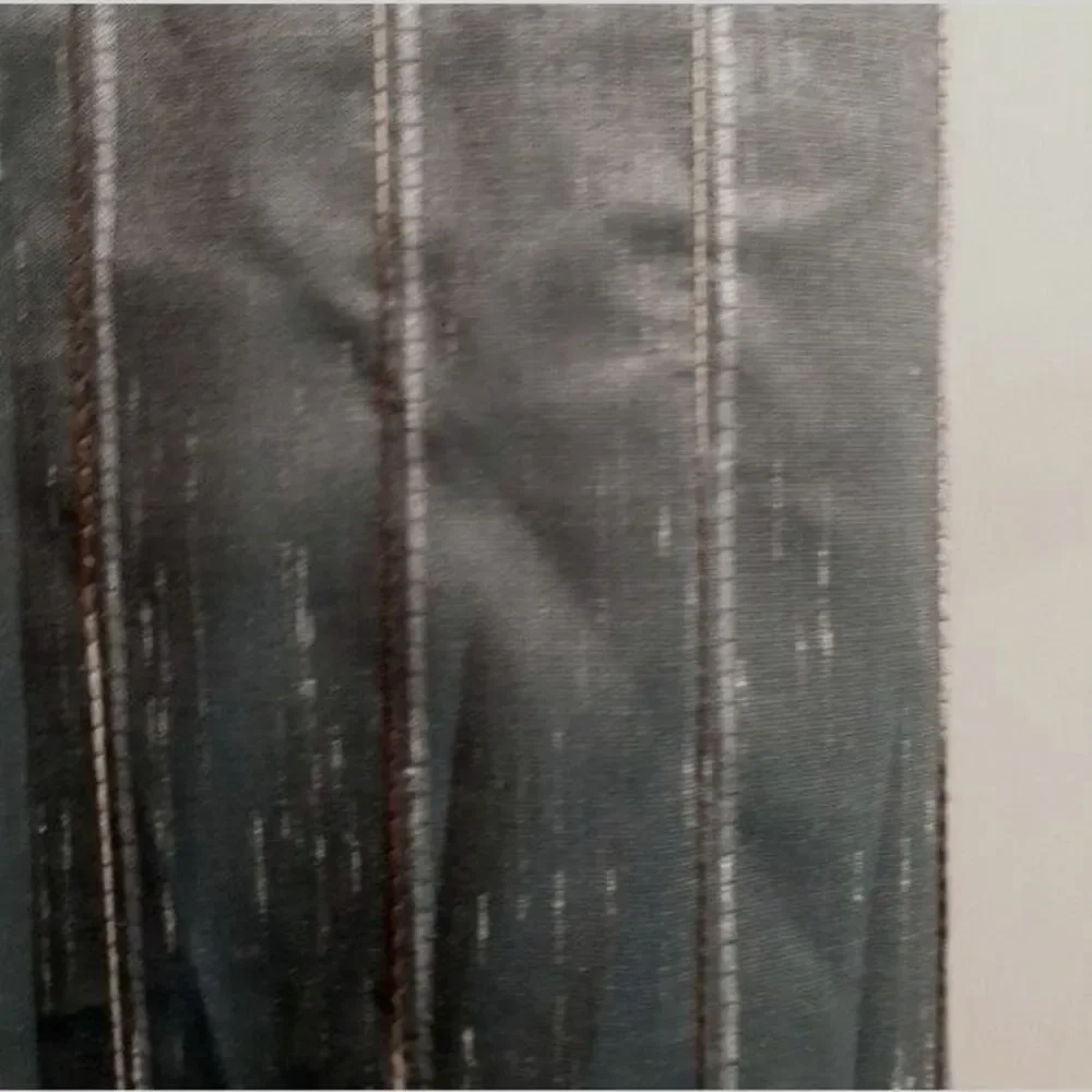 Insulated pinch pleat window curtain drapes 1 panel blue fabric striped
